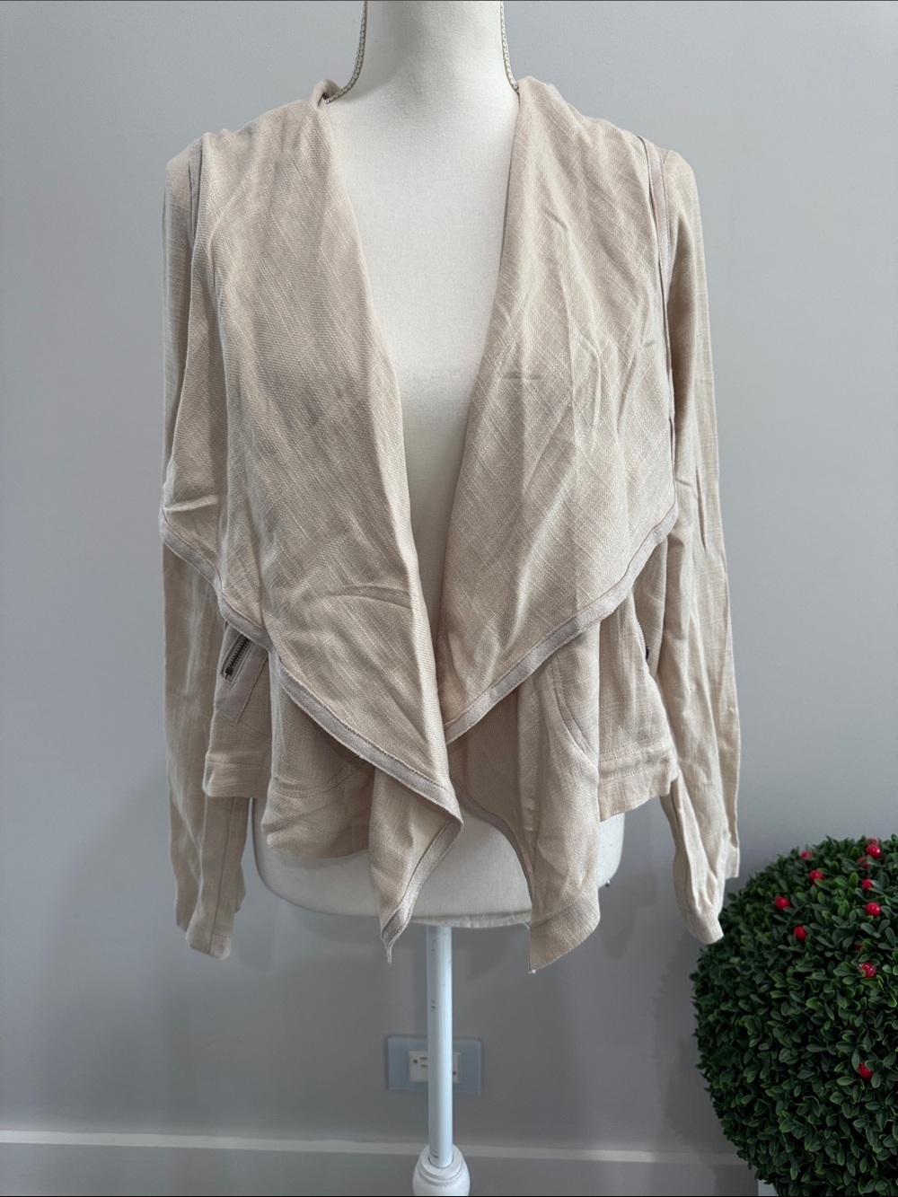 Mystree Light Taupe Cardigan with pockets